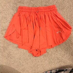 Vibrant Coral Women's Athletic Shorts